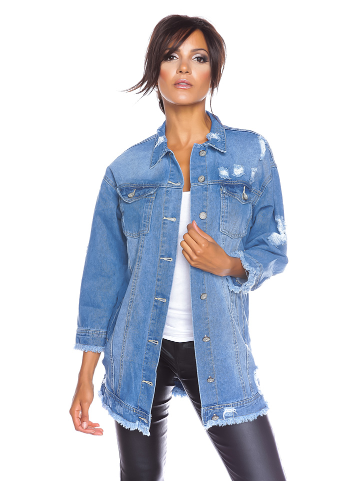 Saint Germain Paris Jeansjacke Sonia in Hellblau  Größe S/M